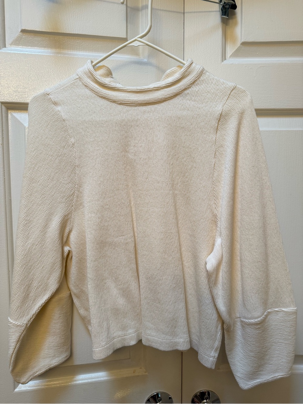 Madewell Cream Lightweight Turtleneck Sweater